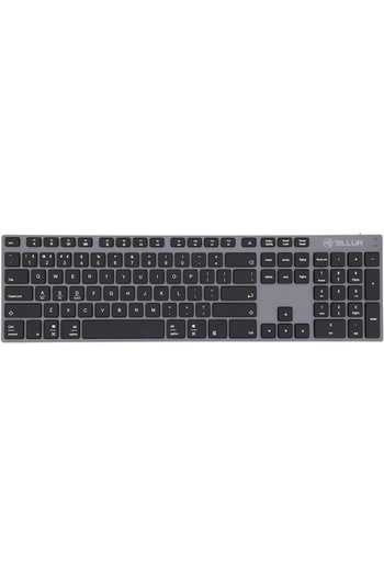 TELLUR Wireless Keyboard Shade, Bluetooth, USB, US Layout, Aluminum