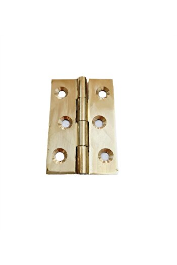 Nobel Brass Fixed Leaf Hinge 60X40X2 mm – 6 cm Decorative Hinge / 5 Pieces