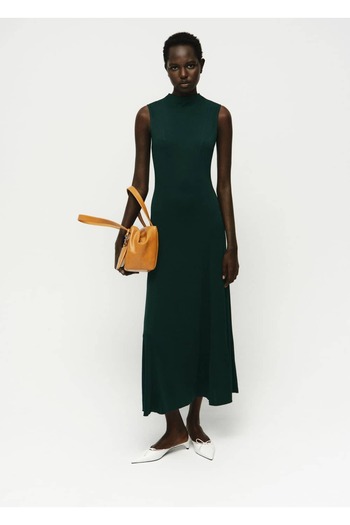 MANGO Woman Godeli midi elbise