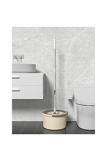 Dreamramp Rotating Mop Set with Two Reserves and Auto Washing - Beige