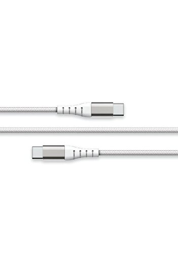 Force Power Lite USB C to USB C Reinforced Cable 2M White