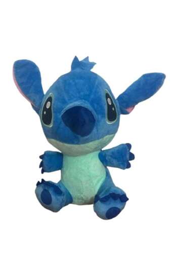 Stitch Jucărie de pluș cu ventuză, moale, albastră, 30 cm