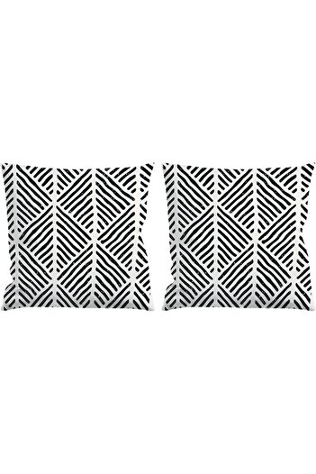 AGLIKA Set 2 covers for decorative pillows Zebra style Aglika, 45x45 cm, zipper closure, digital print, pol