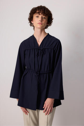 Touché Privé Poplin Kimono with Tie Front