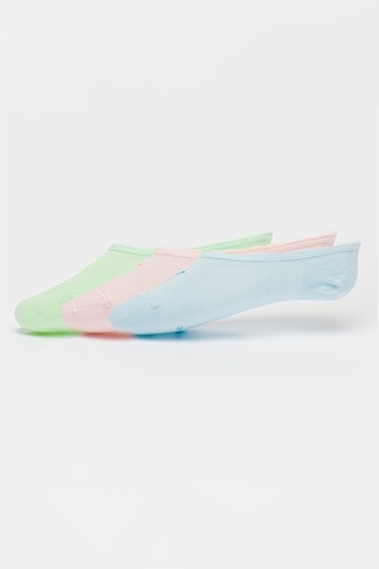 Puma , Set of Unisex Very Short Socks - 3 Pairs, Light Green, Pink, Size 35-38