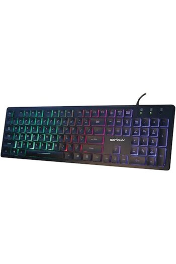 SERIOUX Tastatura 9500i, Iluminata, USB, Negru