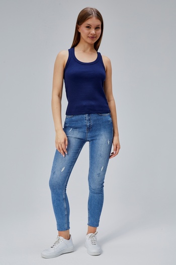 Jinx Wear Fashion Women's Ribbed Look Halter Strap Basic Camisole Undershirt