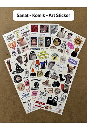 hdsticker فن - مضحك - فن - مجموعة ملصقات ذهنية، كمبيوتر محمول، دفتر ملاحظات، مجلة رصاص، جهاز لوحي، دفتر ملاحظات، ملصق