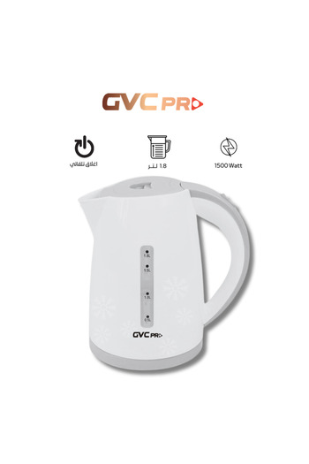GVC PRO Kettle 1.8 Liter Plastic - GVCKT-3720 H White