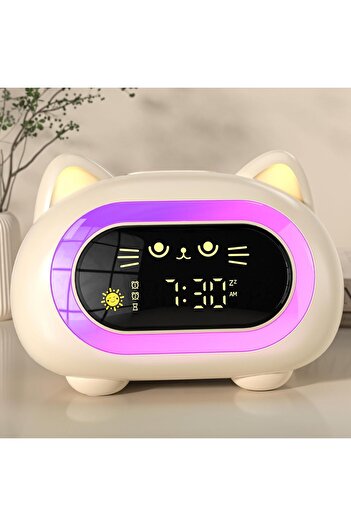 COOYA Kids Alarm Clock, Wake Clock Kids Sleep Training , Alarm Clock for Girls and Boys, Cute Cat