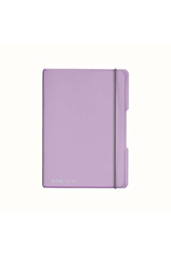 Herlitz Caiet My.book Flex A5, violet transparent, material PP, 40 de coli, format grilă, bandă elastică