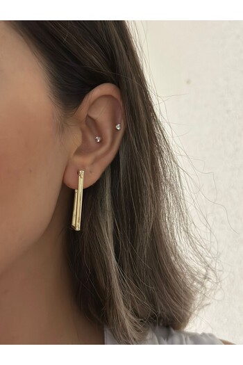 MyladyAccessoriess Square Cut Hoop Earrings (Premium)