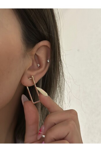 MyladyAccessoriess Square Cut Hoop Earrings (Premium)