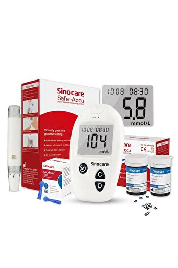 COOYA Blood Sugar Monitor,Safe Blood Glucose Monitoring System With 50 Test Strips and Lancets