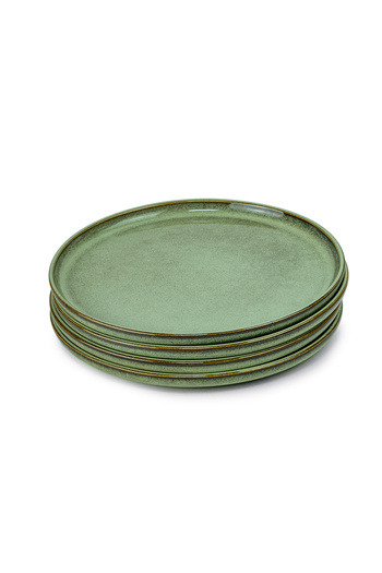 Cuisine Art Lara Stoneware Side Plate - 21cm, Light Green (Set of 4)