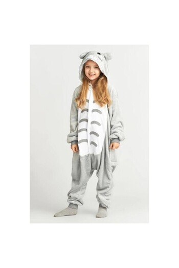zzz sleep good sleeping !!! Pijama salopeta pentru copii, KIGURUMI, model pisica TOTORO , culoare gri, Onesie