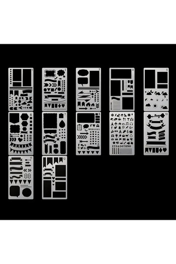 Choice 12Pcs 1-12 12 Pcs Stencils for Painting Reusable Stencil Flower Animal Deer Bear Butterfly Bird Moun