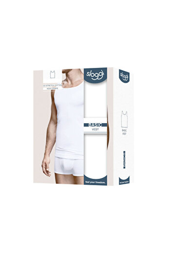 Triumph Men's tank top Sloggi Basic SH02 Vest, Triumph, S INTL, white