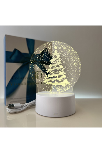 ILUMISHOP 3D LED Night Light, Fir Tree, 7 Colors, USB Power or 3 AA Batteries