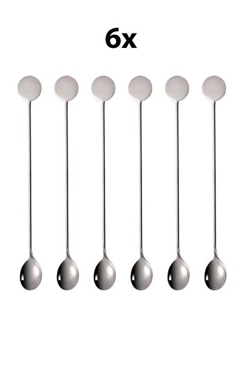 Chavin 6Pcs 304 Steel 21cm Cocktail Coffee Latte Stirring Bartender Spoon Gin764By-6