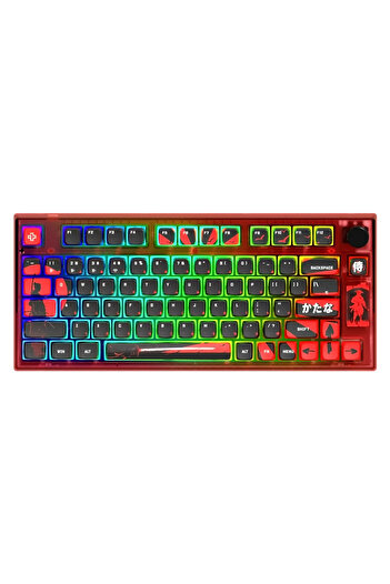 QwertyKey 75 Samurai Bluetooth Wireless Hotswap Rgb Via/qmk Gaming Mechanical Keyboard Linear Switch Prelubed