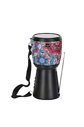 BLMAG Portable Bluetooth Speaker with Solar Charging, FM Radio and Flashlight – Darbuka Design, 10 W, USB & C