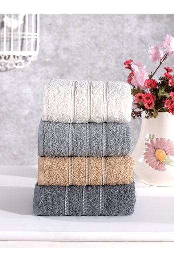 Elvira Home Collection Eh Cotton 4-Piece Hand Face Towel Set