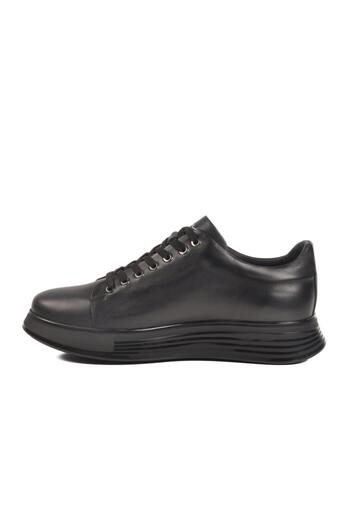 MARCOMEN 152-21032 m Anatomical Sole Black-Black Genuine Leather Men's Sneaker
