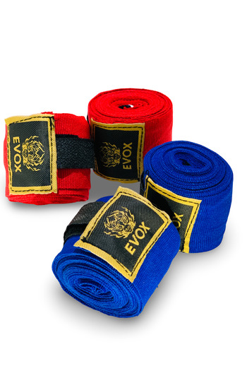 RUBBEL 2 Pairs of Elastic Boxing, Kickboxing and Muay Thai Bandages Special Woven Elastic Bandage (Pair) 3.5 Meters
