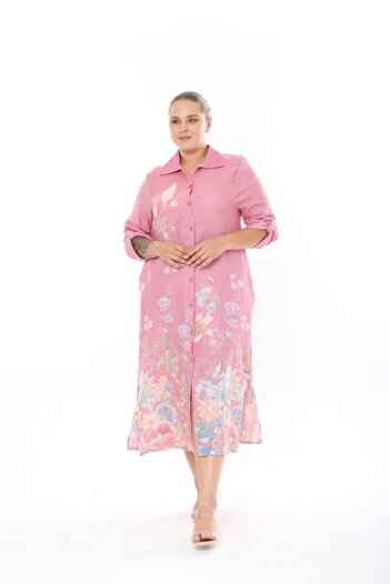 XL Modam Women's Woven Viscosa Printed Plus Size Dress