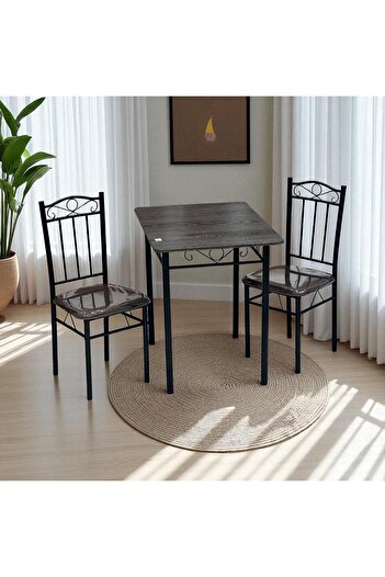 Kreslo Two-seat dining table set - Practical and elegant design - Table height: 75 cm, length: 80 cm, width: 60 cm