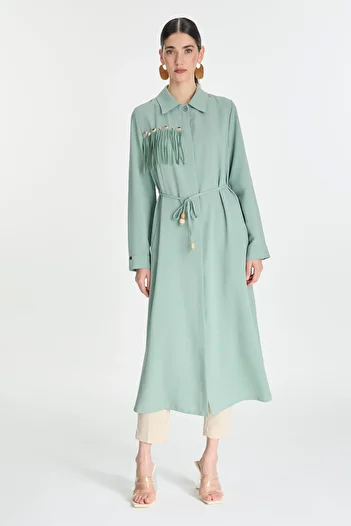 Zühre Mint Wear and Go with Seashell Detail and Tassels Gc-0234