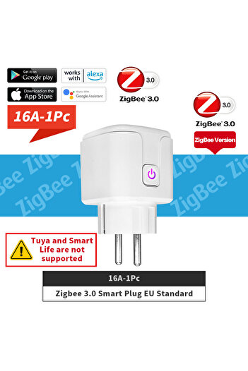 Choice European plug 16A-1Pcs Smart Plug Zigbee EU 16A/20A Smart Socket With Timed countdown Voice Control