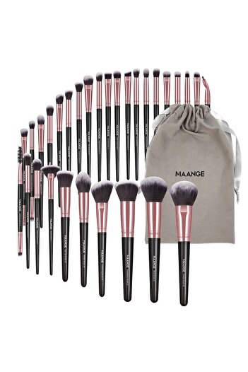 Choice7 Black Gold MAANGE 30pcs Professional Makeup Brush Set Foundation Concealers Eye Shadows Powder Blush