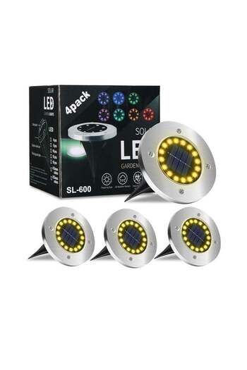 Bonjour Wireless Easy Install Solar Ground Waterproof Disk Lights for Landscape Lighting for Outdoor Yard De