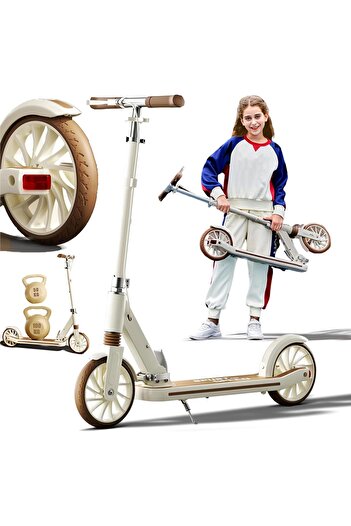 AZAF Rally Kick Scooter for Ages 6+ Kid Teens & Adults Solid Tires Big Wheels for Kids