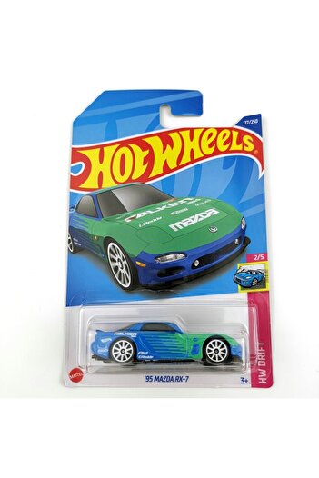 HOT WHEELS Masinuta metalica Hot Wheels, '95 Mazda RX-7, Albastru, 1:64