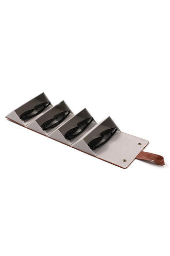 OEM Glasses storage and transport box, 4 compartments, mirror, high quality material