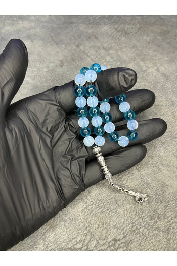 Mos Tespih Glass Natural Stone Double Color Ben-Ra Model Prayer Beads