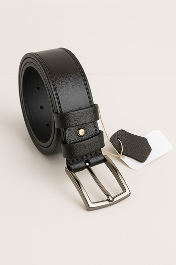 Çantacım Children's Belt Genuine Leather Black