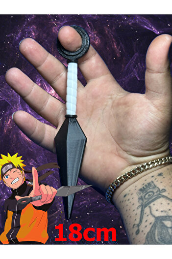 Store Naruto Tarzı Hareketli Rulmanlı Kunai – 18 cm Anime Figürü | Ninja Aksesuarı
