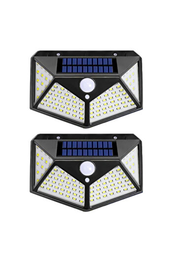 Generic Set 2 lampi cu incarcare solara, cu senzori de amurg, miscare si lumina, 3 trepte 100 x LED