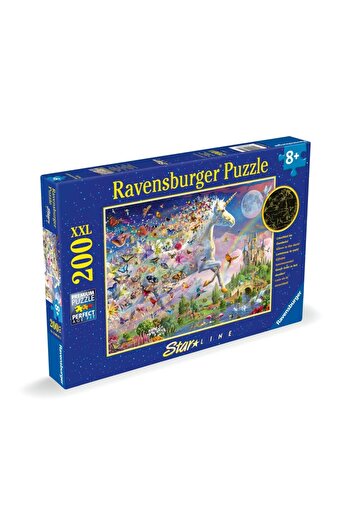 RAVENSBURGER - Star Line Unicorn and luminous butterflies puzzle, 200 XXL pieces