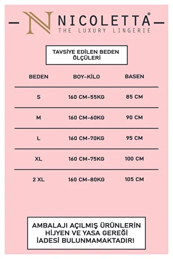 Nicoletta Жіночі трусики 7PCS LiKrAlı EKRU