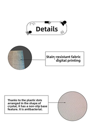 Decomia Home Digital Printing Non-Slip Base Washable Bath Written Bath Mat Dc 8025 gray