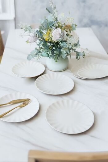Keramika White Sirius Cake Plate 22 cm 6 Pieces 004