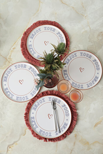 Keramika Enjoy Your Food Nordic Serving Plate 28 cm 4 Pieces 22973