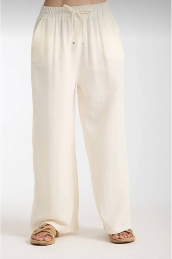 Makarina Women's Muslin Palazzo Pants