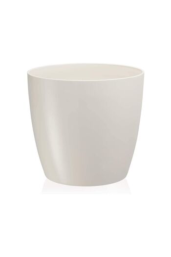 ToXA 22 Litre 34cm Kirli Beyaz Tabaksız Parlak Plastik Yakut Saksı No5