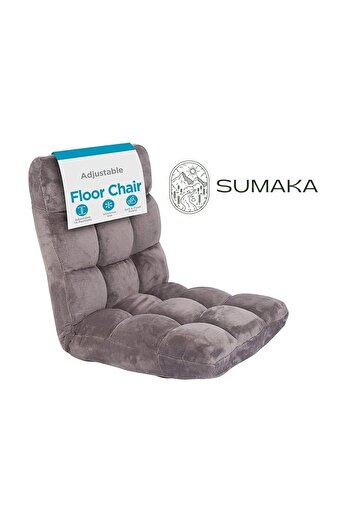 SUMAKA Folding Floor Chair with Back Support, 14 Adjustable Position, Padded Sleeper Bed, Soft Floor Chair